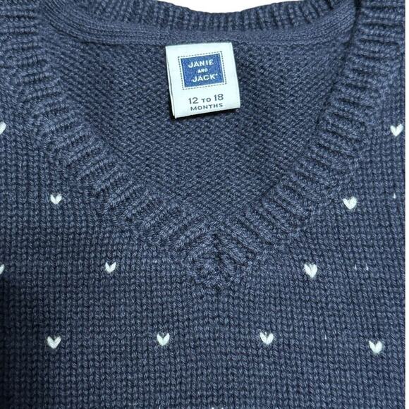 Janie and Jack Cotton Blue Sweater Vest Size 12-18 M - Picture 3 of 5